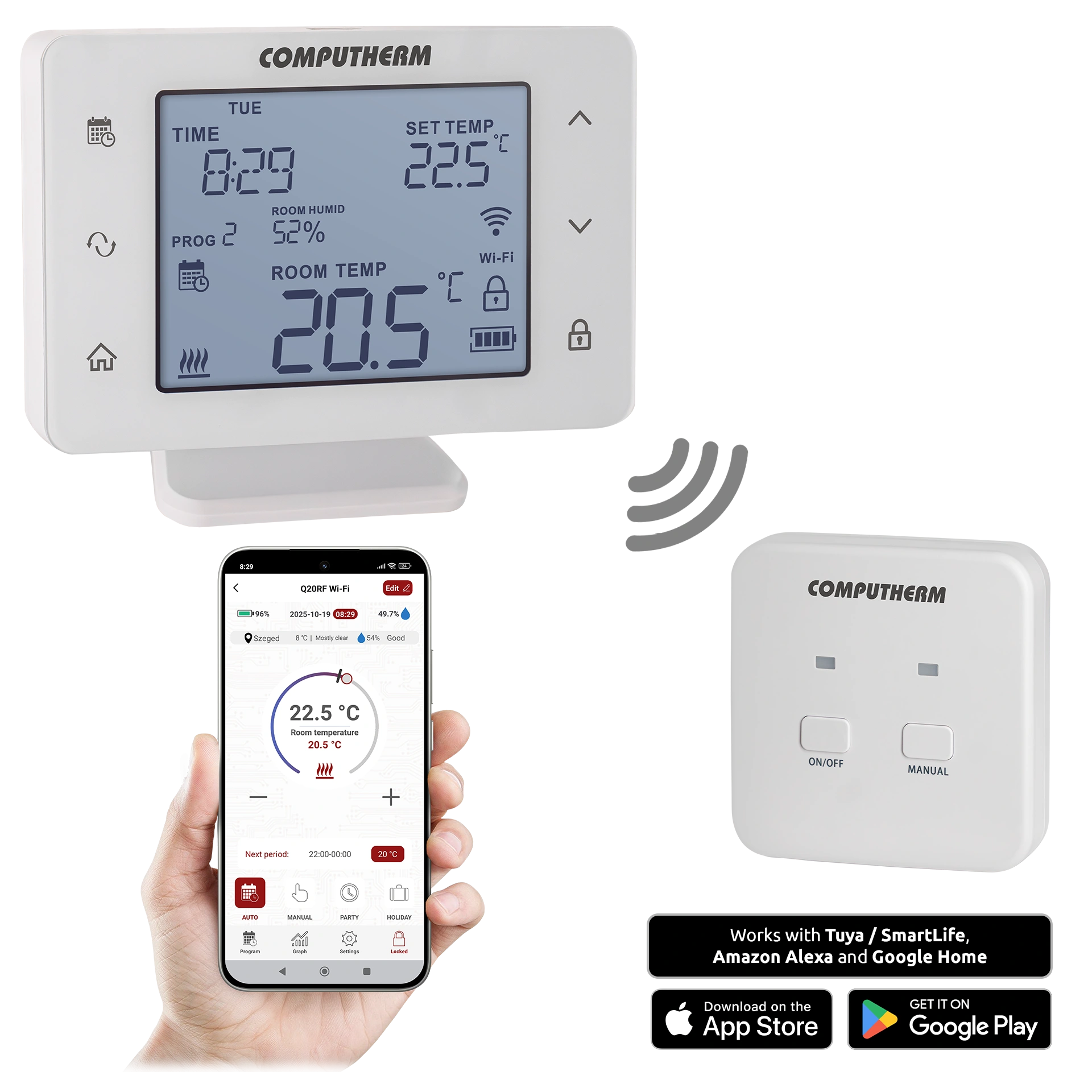 Интернет стаен термостат Computherm Q20RF WIFI